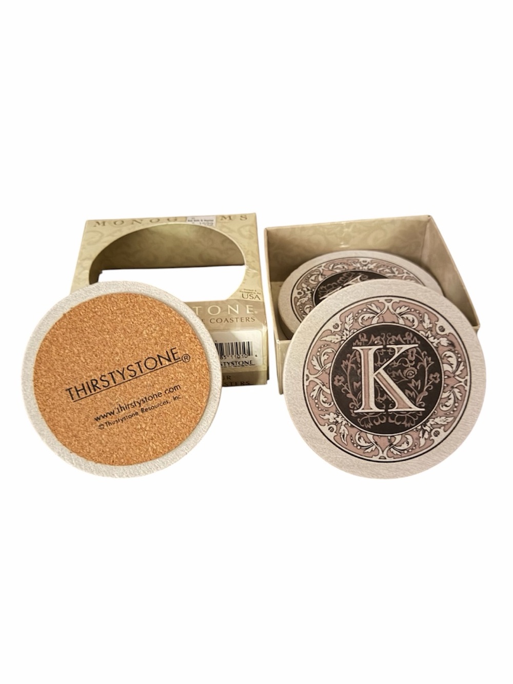 🔥 🔥 Monogram Initial K Mug & Coaster Set Bundle - Picture 5 of 5